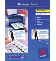 Business cards avery a4 i/j photo gloss ij42 205gsm pk10