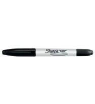 Marker sharpie cd/dvd twin tip black bx 12
