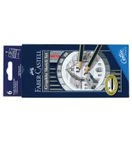 Pencil faber graphite sketch set 6 pencils 1 sharp/1 eraser