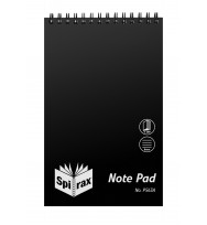 Note book spirax p563a pp t/o 200pg black - pack of 10