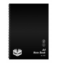 Note book spirax p595 pp a4 s/o 120pg black - pack of 10
