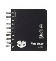 Note book spirax p800 pp s/o 400pg black - pack of 3