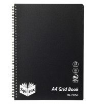 Grid book  P595 pp 200pg black pk 5