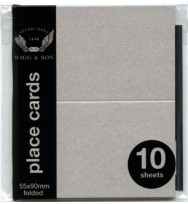 Place cards wigg 90x110mm 285gsm silver pk 10
