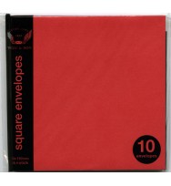 Envelope square wigg 150x150mm 120gsm red