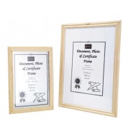 Frame jastek a4 wooden document / photo natural