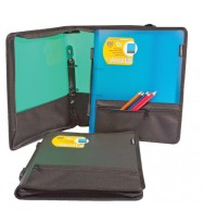 Binder f/mate 860g a4 2r 25mm zipper folio green