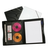 Embossed folio marbig a4 black