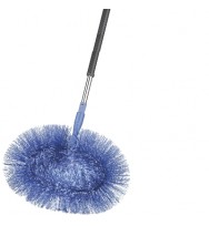 Round cobweb broom with adjustable flex head oates w340xd330xh1145mm blue/