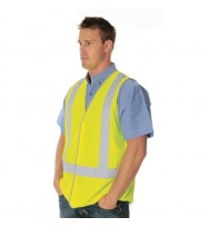 Safety vest dnc fluoro yellow x-lge day/night cross back