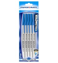 Pen p/mate bp kilometrico med blue 5 pk h/sell