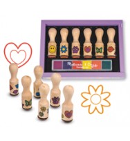 Stamp set wooden melissa & doug happy handle