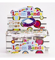 Loom bands neon 200 bands with 12 clasps & hook