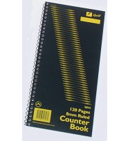 Counter book quill q543 8mm ruled 120lf pk 10
