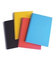 Note book spirax 512 a4 h/c red twin wire 200pg
