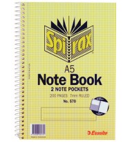Note book spirax 570 a5 s/o 200pg - pack of 5