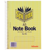 Note book spirax 571 a5 s/o 300pg - pack of 5