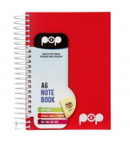 Note book spirax pop a6 p943 400pg red - pack of 10