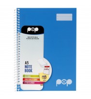 Note book spirax pop a5 p944 200pg blue - pack of 5