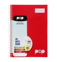 Note book spirax pop a5 p944 200pg red - pack of 5