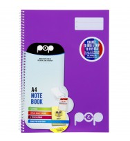 Note book spirax pop a4 p945 120pg purple - pack of 10