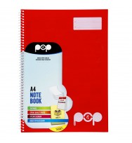 Note book spirax pop a4 p945 120pg red - pack of 10