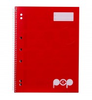 Lecture book spirax pop a4 p954 120pg red - pack of 10