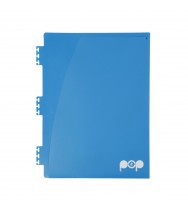 Storage pockets spirax pop 3pk blue