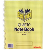 Note book spirax 593 10x8 s/o - pack of 10