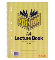 Lecture pad spirax 906 a4 70lf s/o pk 10