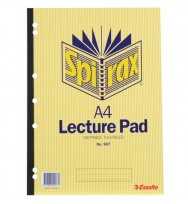 Lecture pad spirax 907 a4 70lf s/o - pack of 10