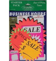 Sign pricing ticket starter pack