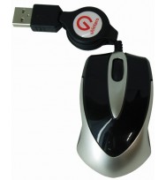Mouse shintaro mini optical usb blk retract cord