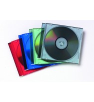 Cd jewel cases fellowes slimline coloured