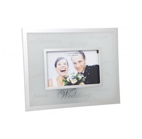 Frame profile dedication wedding 4x6 silver