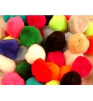 Pom poms 38mm asst bag50
