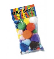 Pom poms plain cols pk50