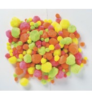 Pom poms neon cols pk50