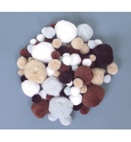 Pom poms animal cols pk50
