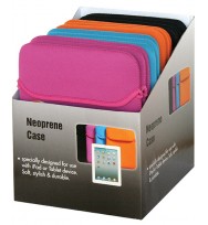 Ipad case neoprene 4 asst colours bl/pk/or/bk