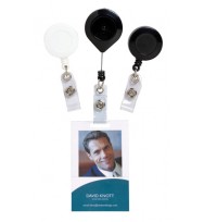 Id card holder rexel retract w/strap lock & nylon cord