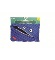 Jumbo pencil case zipit 22x16cm monster royal blue