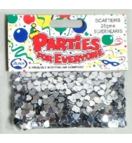 Party scatters alpen silver hearts 14gm