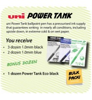 Pen uni bp power tank bts bulk pack buy 5 doz get 1 doz free black and blue