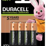 BATTERY DURACELL NIMH RECHARGEABLE 2500mAh AA PK4