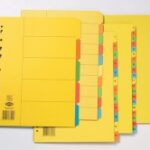 Dividers Marbig A4 Manilla Brights 1-12