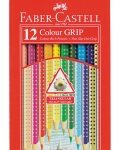 Pencil Coloured Faber Dot Grip Triang Pk12