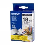 Label Tape Brother P-Touch Tze-241 18mmx8m Blk/Wht