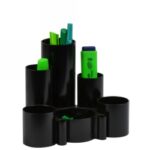 Desk Tidy Italplast Greenr Recycled Black