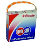 Label Quik Stik Disp 14mm Fluoro Orange Dot